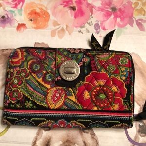 Vera Bradley turn lock wallet colorful paisley